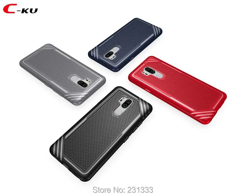 Противоударный мягкий ТПУ чехол C ku для Samsung Galaxy A8 PLUS 2018 нескользящий прочный