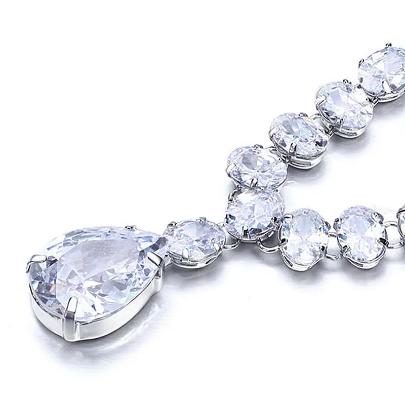 Для подружки невесты на свадьбе вечерние качество 7 карат ожерелье серьги