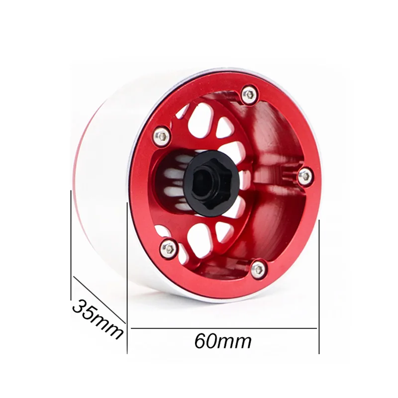 DJX 4 шт. алюминиевый сплав 2 дюймов Beadlock Колесные диски для 1/10 RC Рок Гусеничный