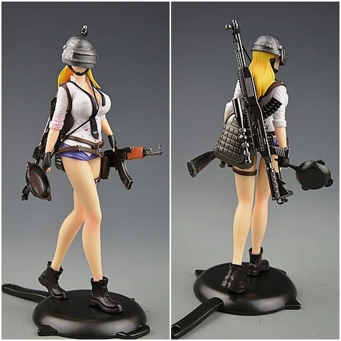 AKM AND SKS AND BAG 3D игра 98K AKM PUBG Playerunknown's Battlegrounds девушка Победитель Куриный Ужин мультфильм игрушка фигурка креативный подарок - Цвет: AKM AND SKS AND BAG