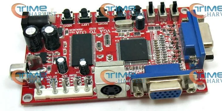

3 шт., VGA на CGA, 5 контактов, RGBS/CVBS/S-VIDEO плата преобразователя/видеоплата/преобразователь/Запчасти для аркадных машин/Аксессуары для игровых автоматов