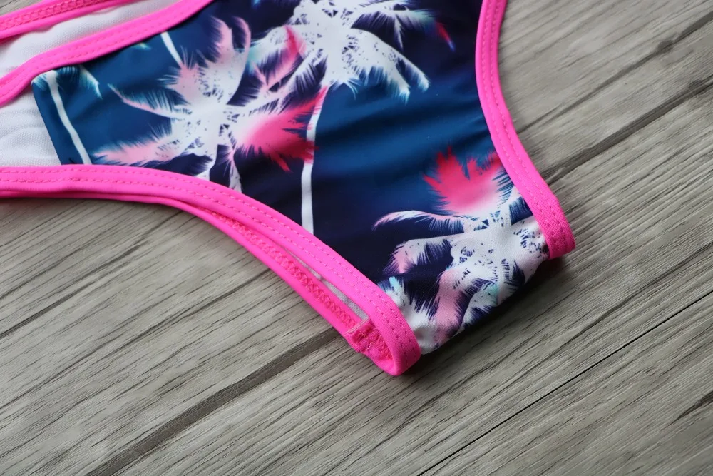2017купальник bikinis Swimsuit женщин Печатных Бикини Женщин Набор Купальник женская