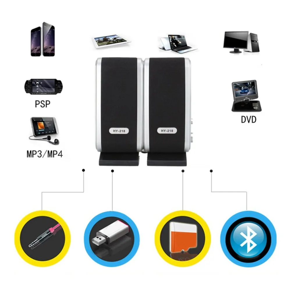 Проводные usb-динамики стерео 3 5 мм аудио разъем для ПК ноутбука - Цена: 