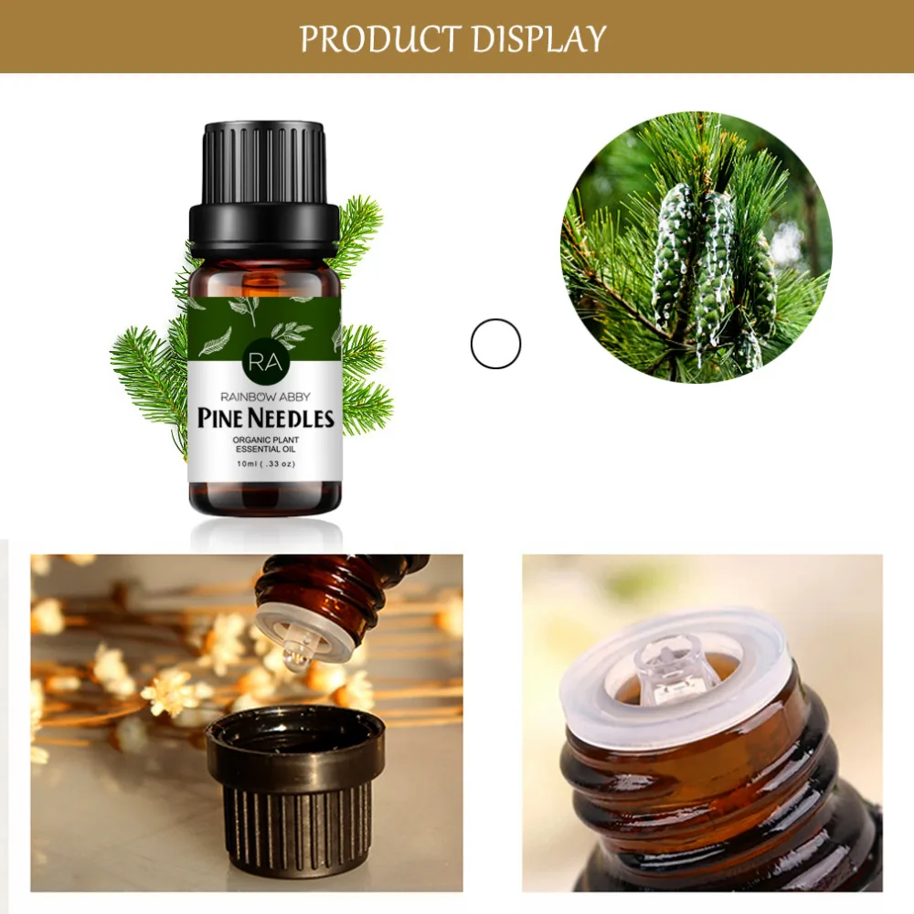 Эфирные масла для сосновых иголок 100% натуральный 10 мл стеклянный флакон диффузор