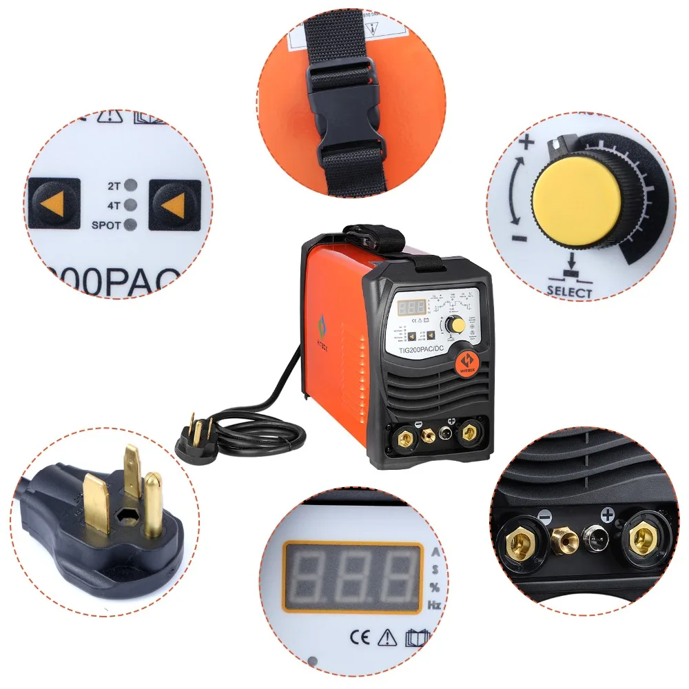 220 В TIG200P AC DC Tig дуговой сварочный аппарат алюминиевый сварочный инвертор сварочное оборудование Функциональная Машина управления на большие расстояния