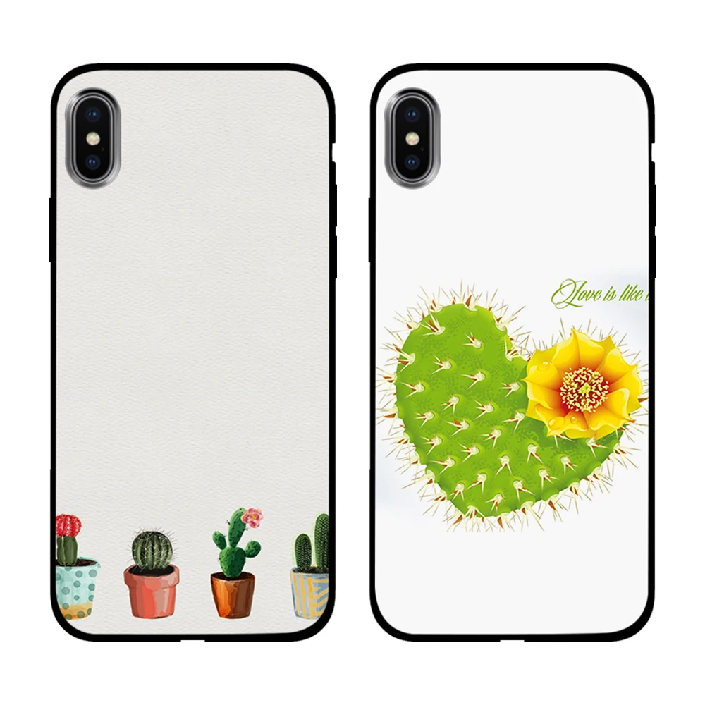 Красивый кактус граффити искусство Мягкий ТПУ чехол для Apple iPhone 6 6S 7 8 Plus 5 5S SE X XS MAX