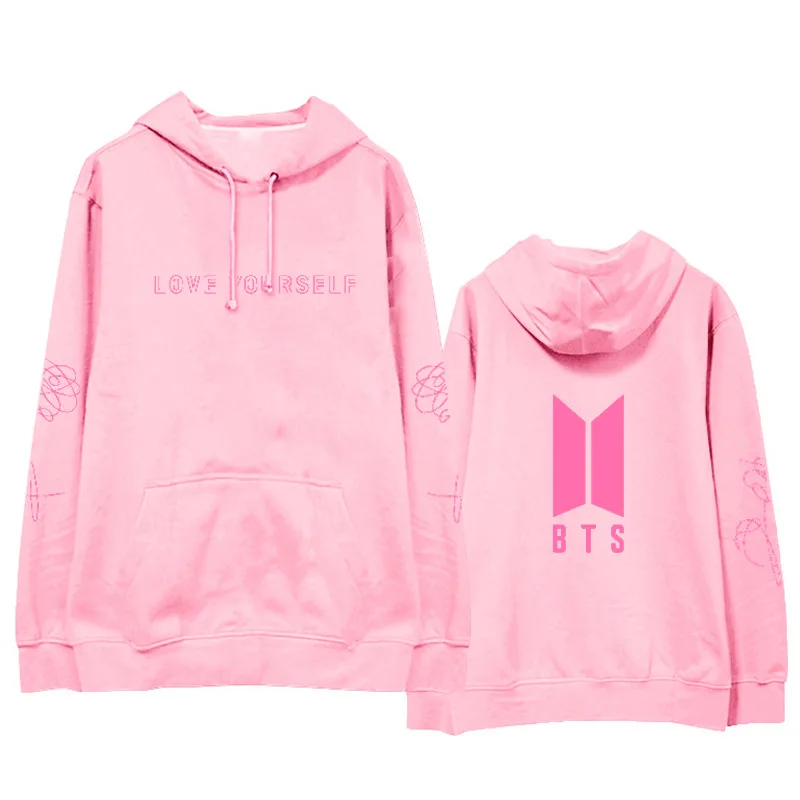 Kpop BTS bulletproof youth club surrounding a particular love yourself with velvet hooded fleece sets female han edition loose | Мужская