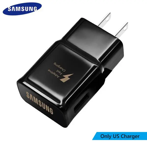 Only US Charger Samsung S8 S9 plus note9 Оригинальное быстрое зарядное устройство 9V1. 67A быстрый адаптер EU/US Note8 S9 S8 C5 C7 C9 pro 1,2/1,5 M USB Type C кабель - Тип штекера: Only US Charger