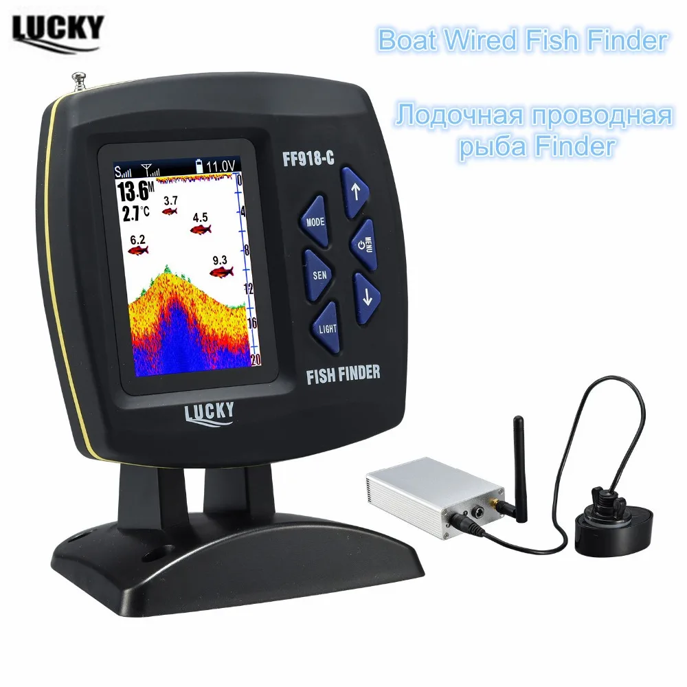 Сенсор Sonar FishFinder FF918-CWLS Lucky 980 футов беспроводной операционный дальномер рыболокатор рыболовный Карп эхолот приманка искатель