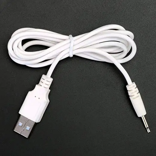 Зарядное устройство черз порт USB шнур 2,5 мм сменный USB адаптер постоянного тока для зарядного устройства для перезаряжаемых массажеров кабель быстрой зарядки