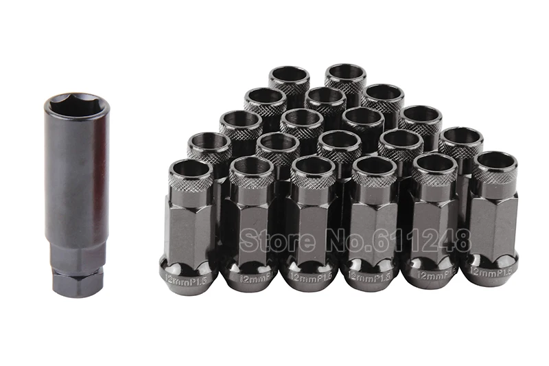 Гонки 20 шт. расширенными Колес Тюнер гайки Open End M12x1.5/M12x1.25 Авто Сталь ЖЕЛУДЬ Rim Расширенный Гонки Луг гайки с одним из ключевых