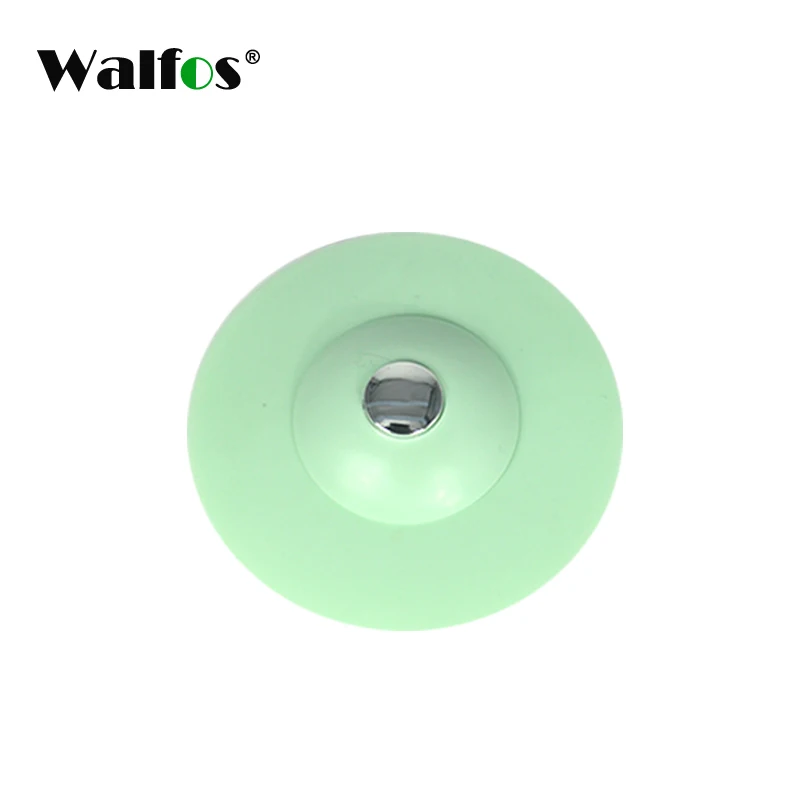green WALFOS, ситечко для кухонной раковины, сливная пробка, аксессуары для ванной комнаты, душевой фильтр, раковина, Ловец волос, пробка для воды - Цвет: green