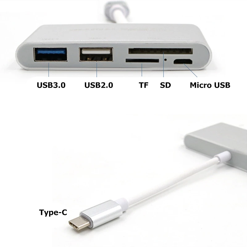 Trumsoon USB 3,1 type C OTG к USB 3,0 2,0 конвертер SD TF кард-ридер адаптер usb-хаб для Macbook huawei P20 30 samsung S8 9 10