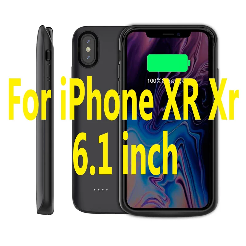 6000 мАч для iphone X/для iphone Xs Xr XS аккумулятор Max чехол Внешнее зарядное устройство Блок питания резервный корпус Поддержка проводной гарнитуры - Цвет: For iphone XR Xr