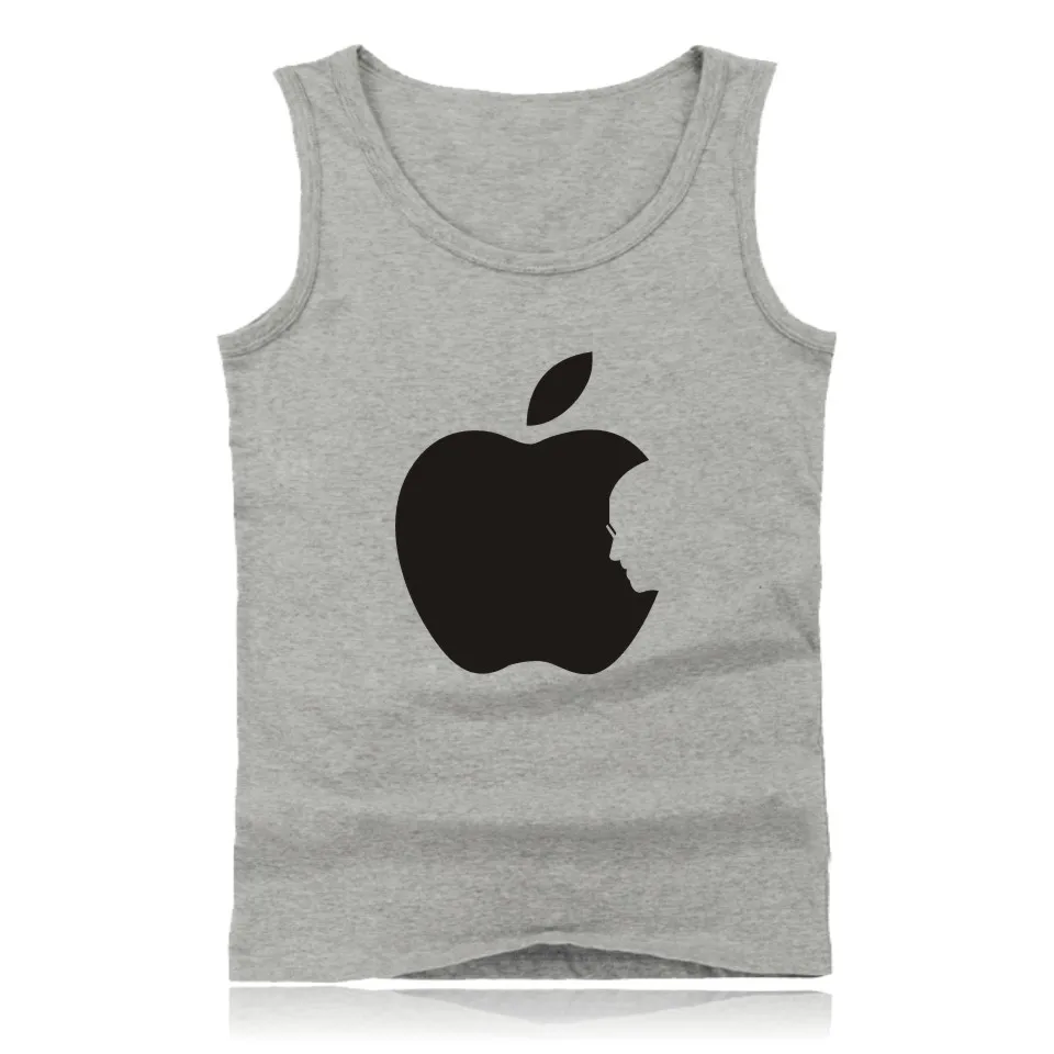 Модные хлопковые топы на бретельках Apple Steve Jobs 4 цвета забавная Повседневная