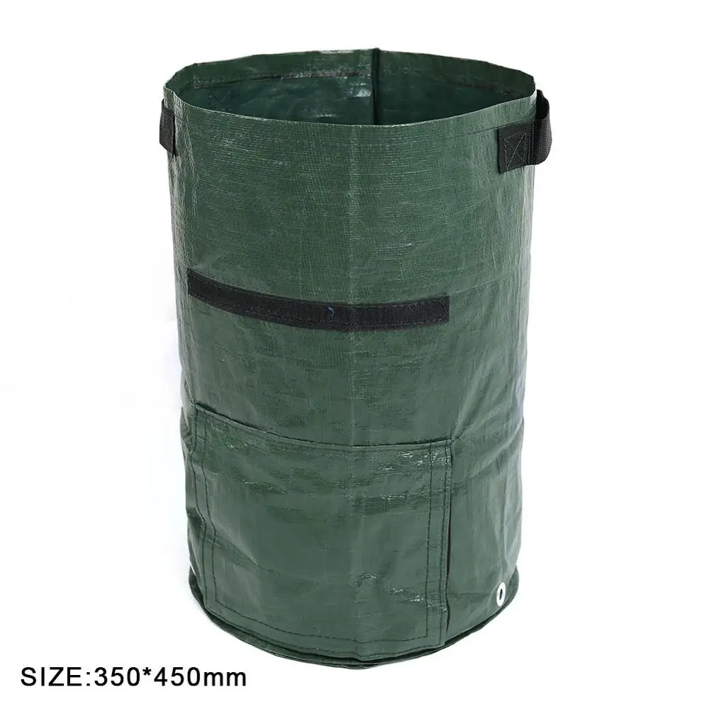 Green 350x450mm Картофелесажалка для выращивания мешки из полиэтиленовой ткани контейнер для посадки утолщенный садовый горшок для овощной рассады Садовые принадлежности 35x34 см 35x50 см - Цвет: Green 350x450mm