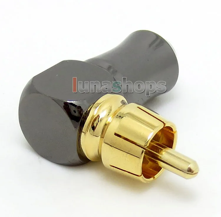 

LN004716 RCA Right Angle Male AV Adapter 90 degree L Shape Diy Adapter Jack For DIY turtle beach cable headphone etc.