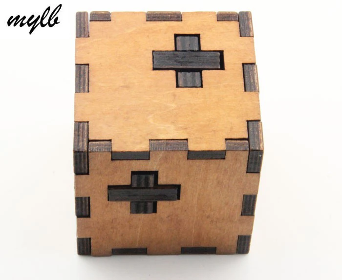 Mylb детские игрушки Swiss Cube деревянные 3d головоломки также для взрослых Kong Ming Lock