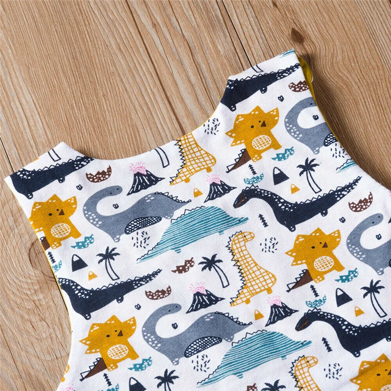 Newborn Infant Baby Boy Dinosaur cartoon sleeveless Clothes Jumpsuit Romper Playsuit Sunsuit Outfit 610 |