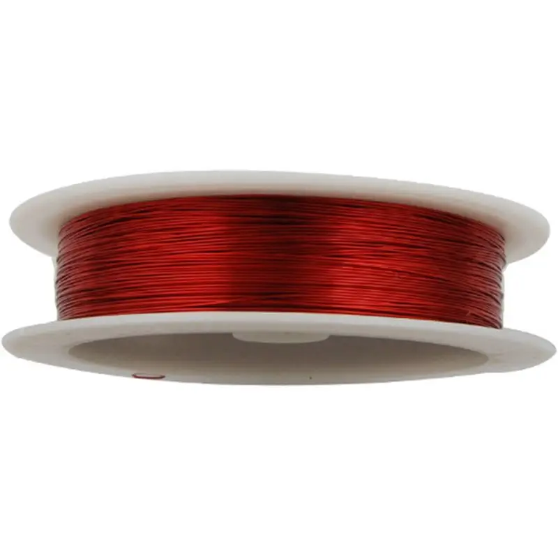 

0.3MM Thick Dark Red Coated Soft Copper Wire, 23M/25 yards/Roll, 28 Gauge, Sold 10 Rolls Per Lot - D1208