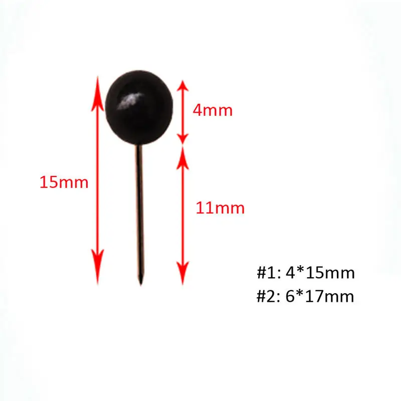 

50Pcs/bag Round Pearl Head Pins Fishing Line Brooches Multicolor Fishing Tackle