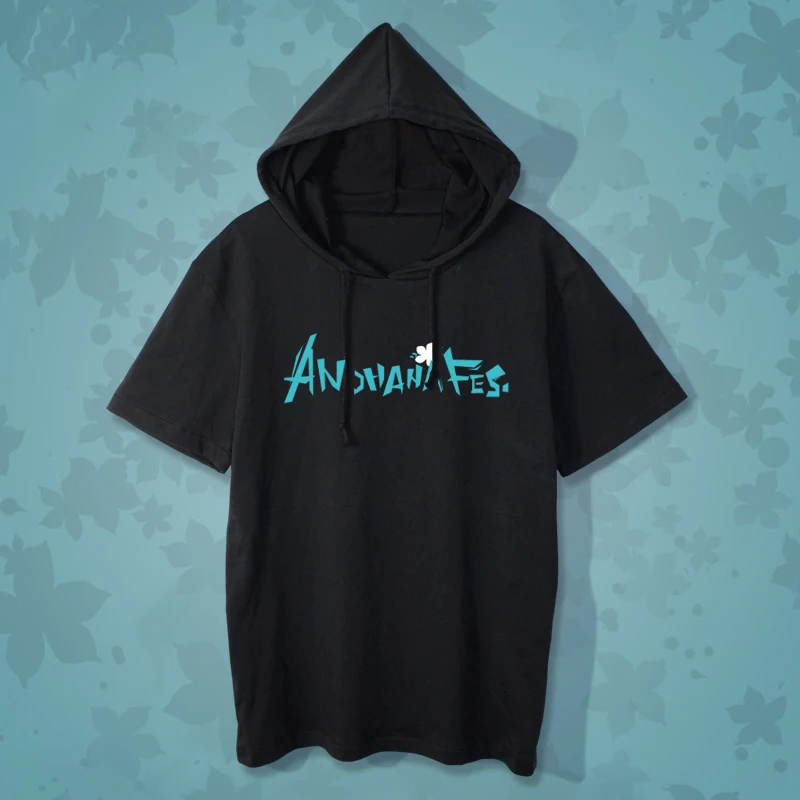 Повседневная футболка Аниме Anohana The Flower We Saw That Day Hoody T Shirt Мужчины Женщины Косплей Honma MEIKO с коротким рукавом с капюшоном футболка