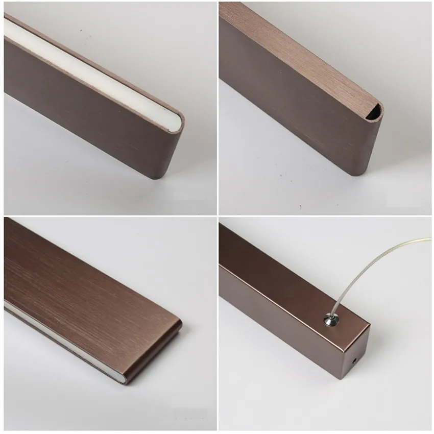 Алюминиевый подвесной светильник в скандинавском стиле тонкий черный