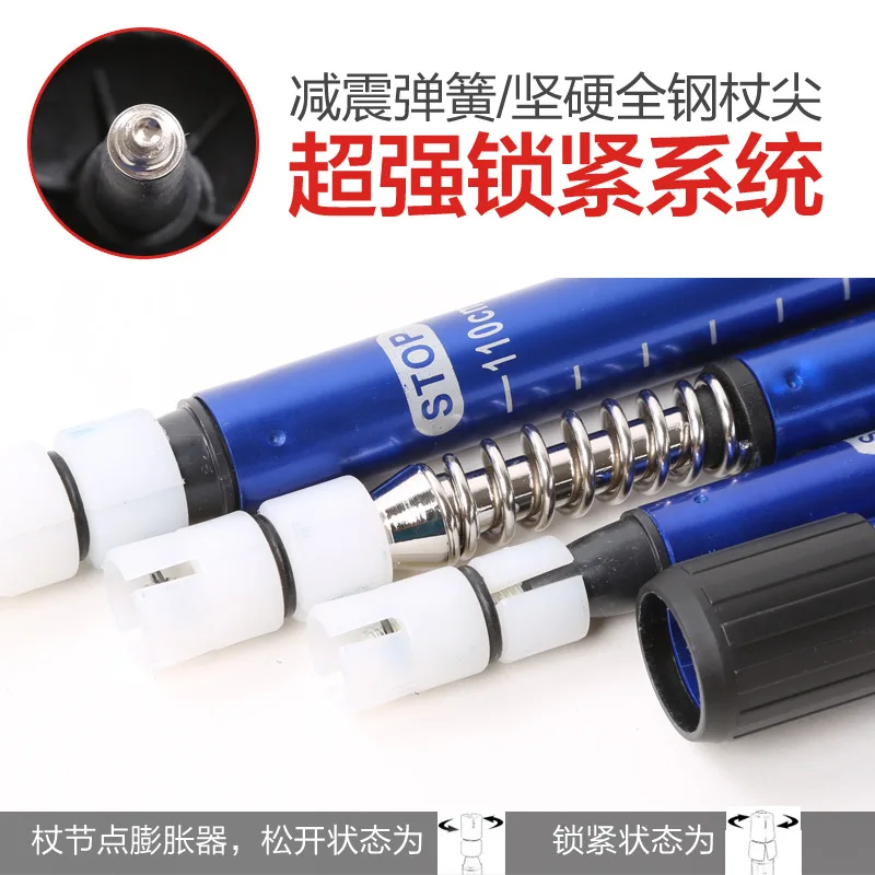 Трость Hewolf из алюминиевого сплава с прямой ручкой выдвижной супер светильник на