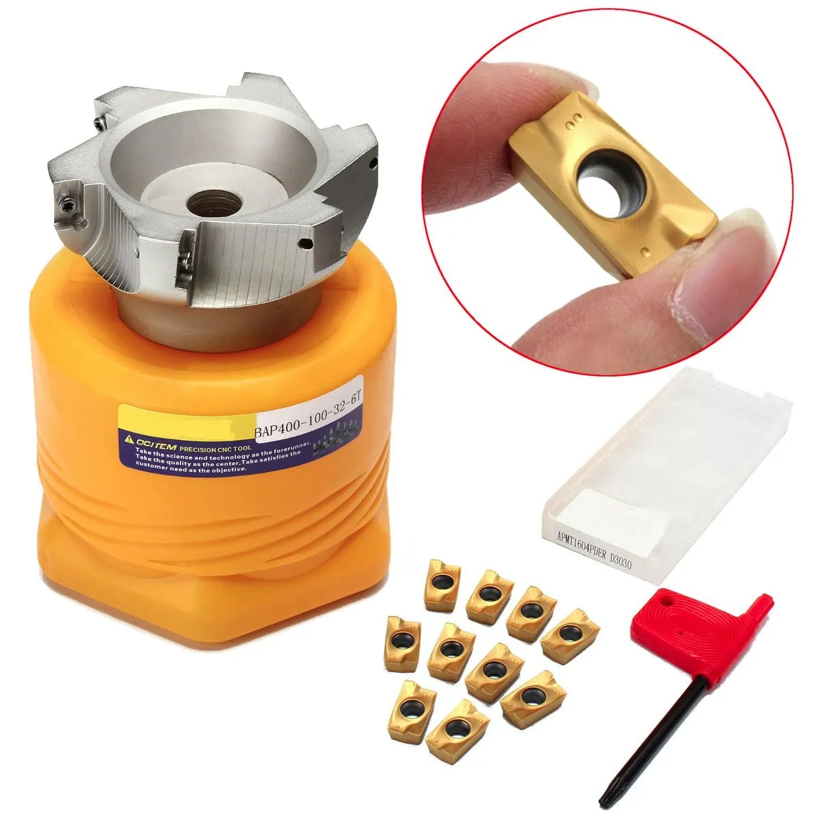 BAP 400R-100-32-6F сменный токарный инструмент фреза+ 10 APMT1604PDER лезвия+ ключ