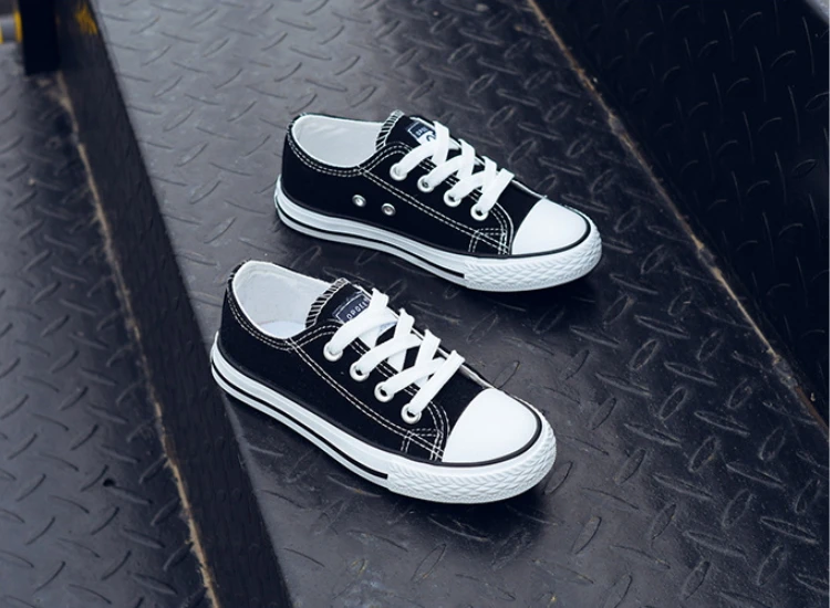 Детская парусиновая обувь для девочек весенне-осенние кроссовки мальчиков белая