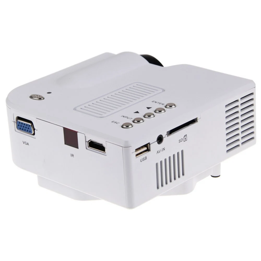 Uc28 портативный из светодиодов проектор кинотеатр пк и ноутбуков VGA / USB SD AV