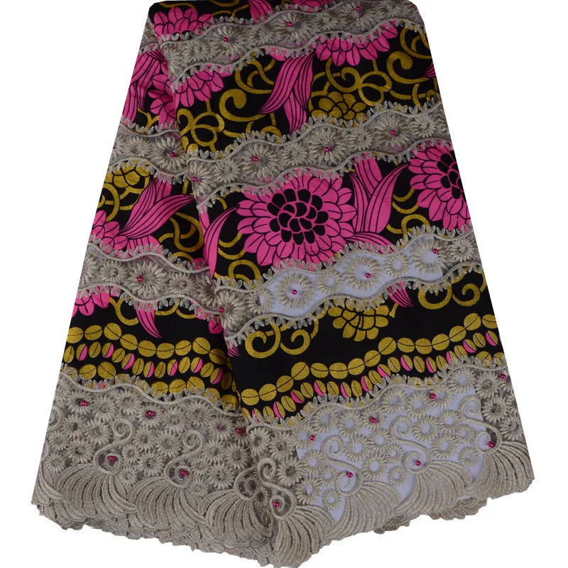 Вощёная кружевная ткань 846|net lace fabric|african waxfabric fabric |