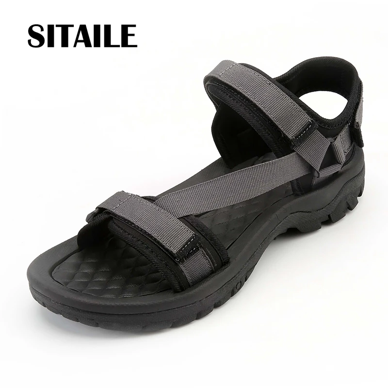 SITAILE Досуг Крюк & Петля Человек Сандалии Лоскутное Резиновая Подошва Не скользит