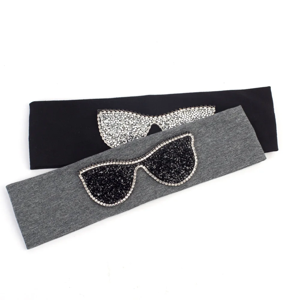 Женские блестящие аксессуары для волос со стразами солнцезащитные очки ручной