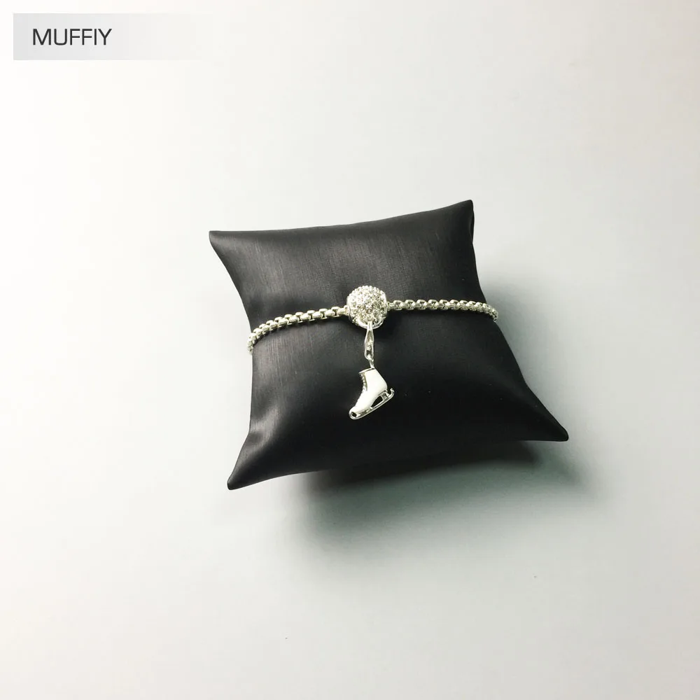 Держатель из серебряных бусин с белым цирконием европейский стиль карма