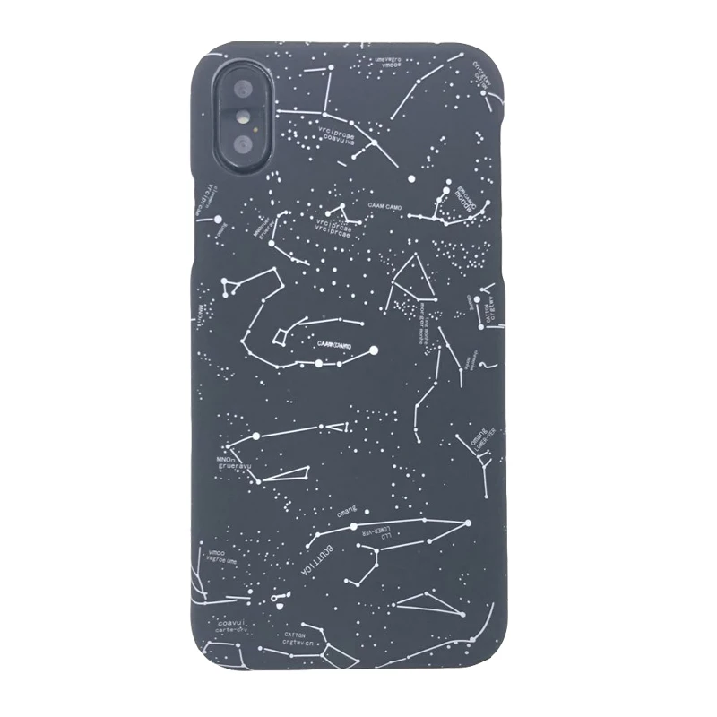 Чехол для телефона с Луной и звездами для iPhone 7 Plus, чехол для iPhone X, 6 S, 7, 8 Plus, цветной жесткий чехол с креплением на самолет, луну, планету, Fuji