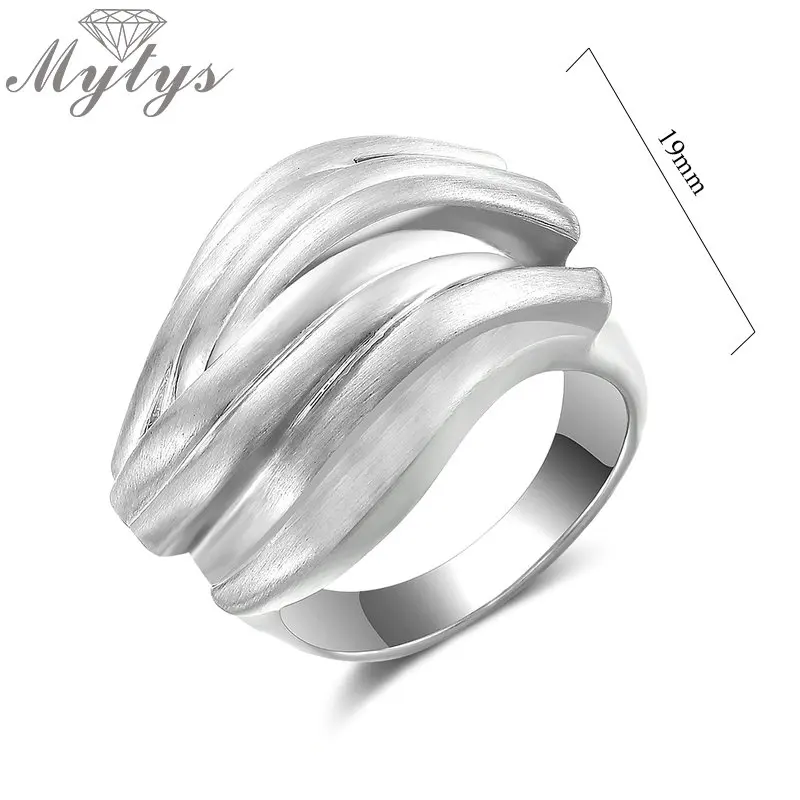 Mytys новые модные линии геометрические массивные кольца Модные металлические