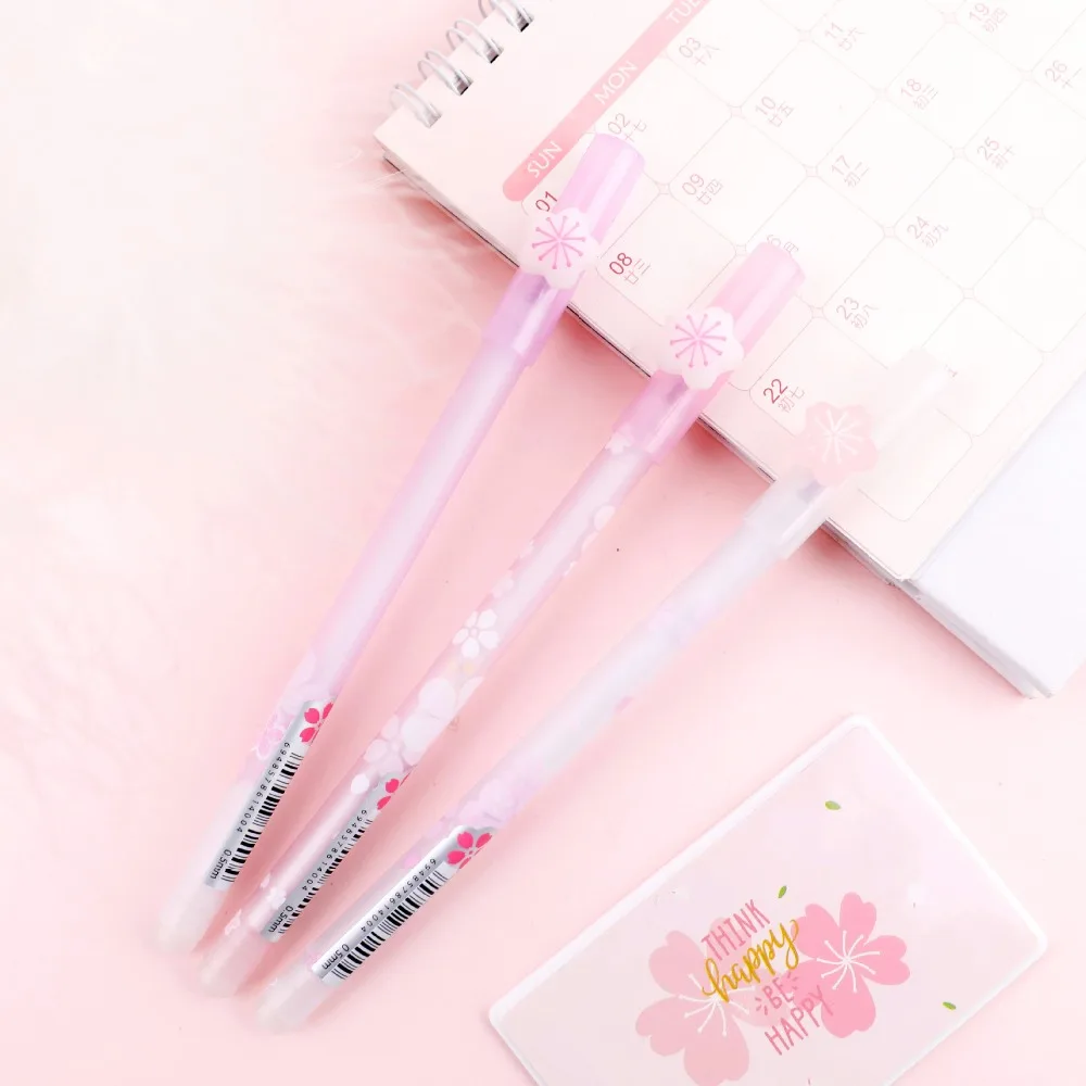 Гелевая ручка Sakura 3 шт./лот милые ручки 0 5 мм с голубыми чернилами нейтральные для