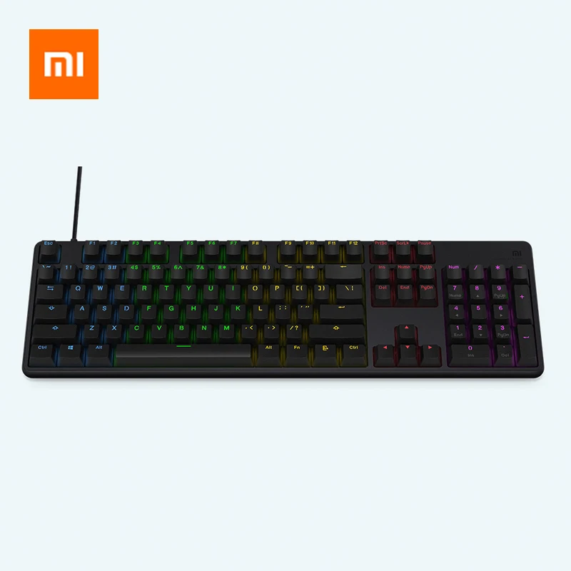 Xiaomi Проводная RGB игровая клавиатура 104Key полноразмерная Ergonimic механическая
