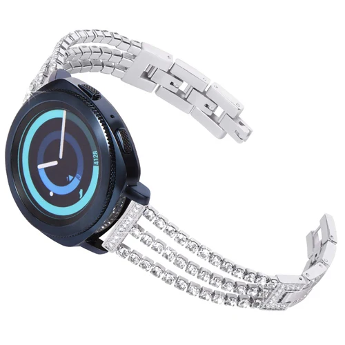 silver 20mm/22mm strap for Samsung Galaxy 46mm Gear S3 Frontier active 42mm S2 classic huawei watch gt watch band metal bracelet - Цвет ремешка: silver