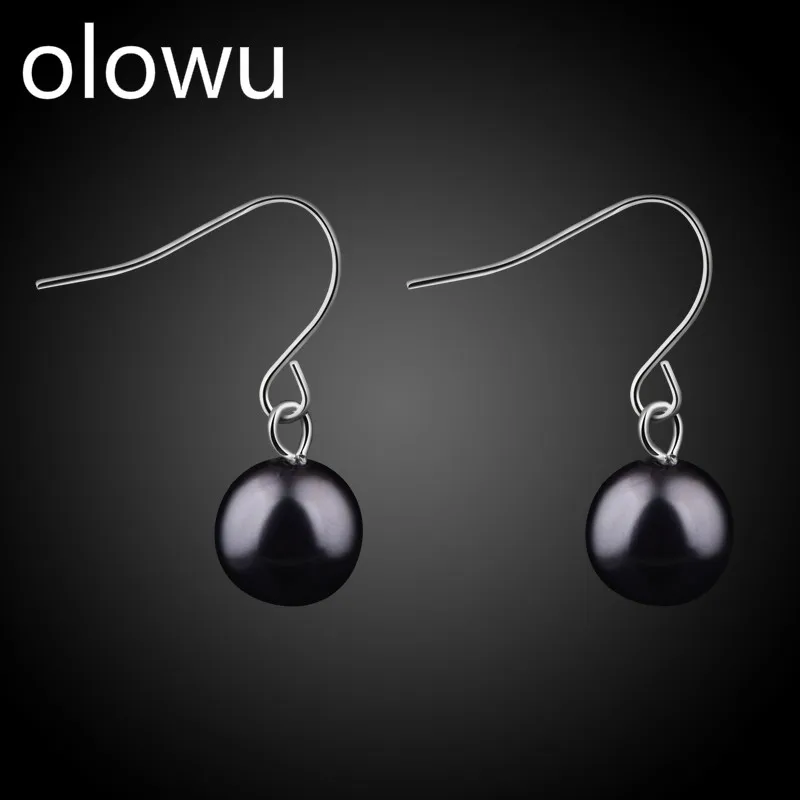 Olowu Новые Модные Простые Женские Висячие серьги фиолетового цвета серьга с