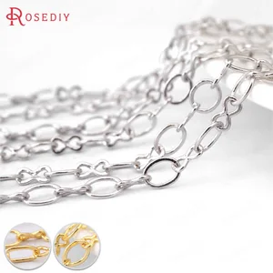 (23104)5 метров ширина: 3,5 мм медные цепочки для ожерелья Фигаро цепи Diy ювелирных изделий Аксессуары оптом