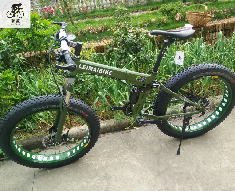 Складной горный велосипед Kalosse с полной подвеской Женский 21/24/27/30 скорости шины