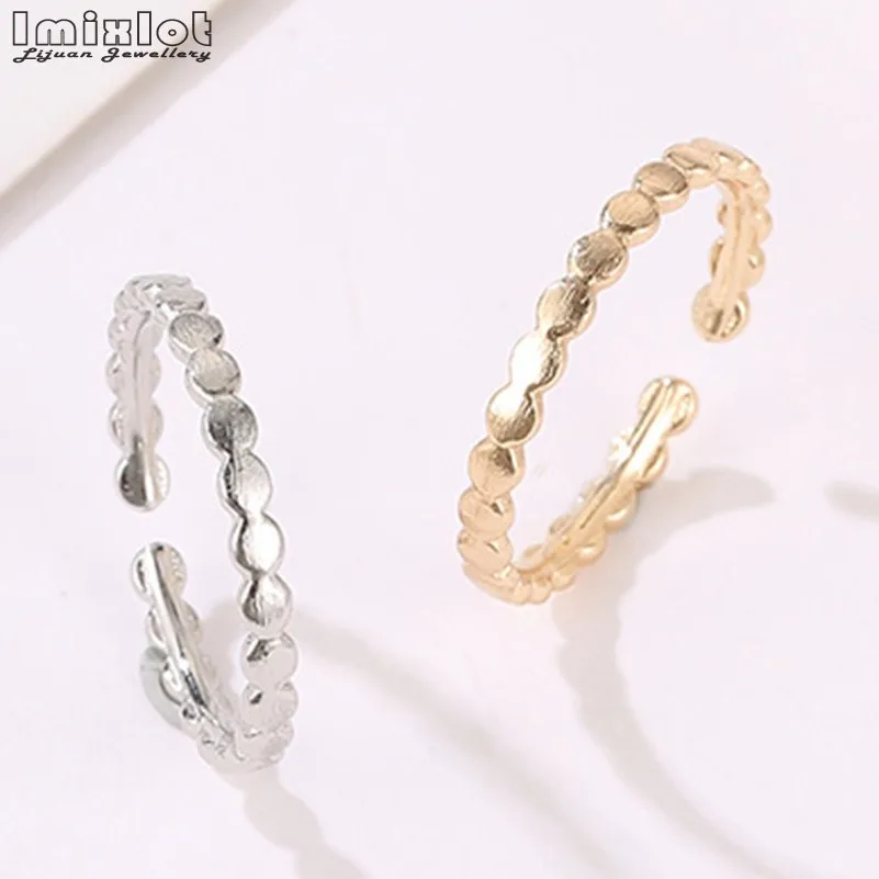 Лидер продаж Брендовое минималистичное Открытое кольцо с геометрической волной