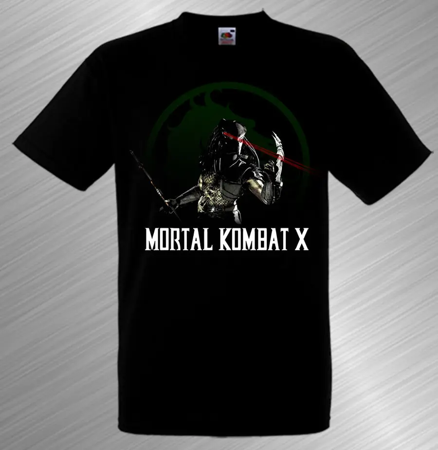 Mortal Kombat X premium футболка с рисунком хищника из MKX героями мультфильмов для мужчин