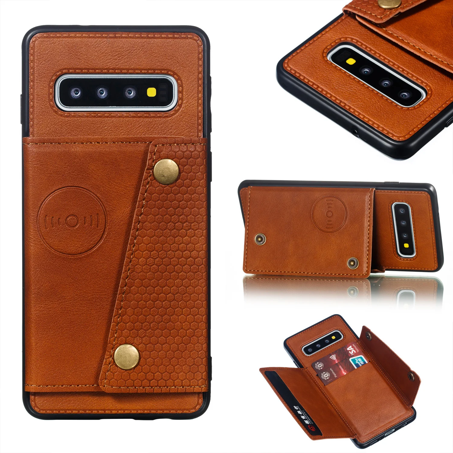 Кожаный чехол для Samsung Note10 Plus S10e S10Plus A10 M10 A20 A30 A50 A70 M20 M30 A40 Note9 S9 S8|Бамперы| |