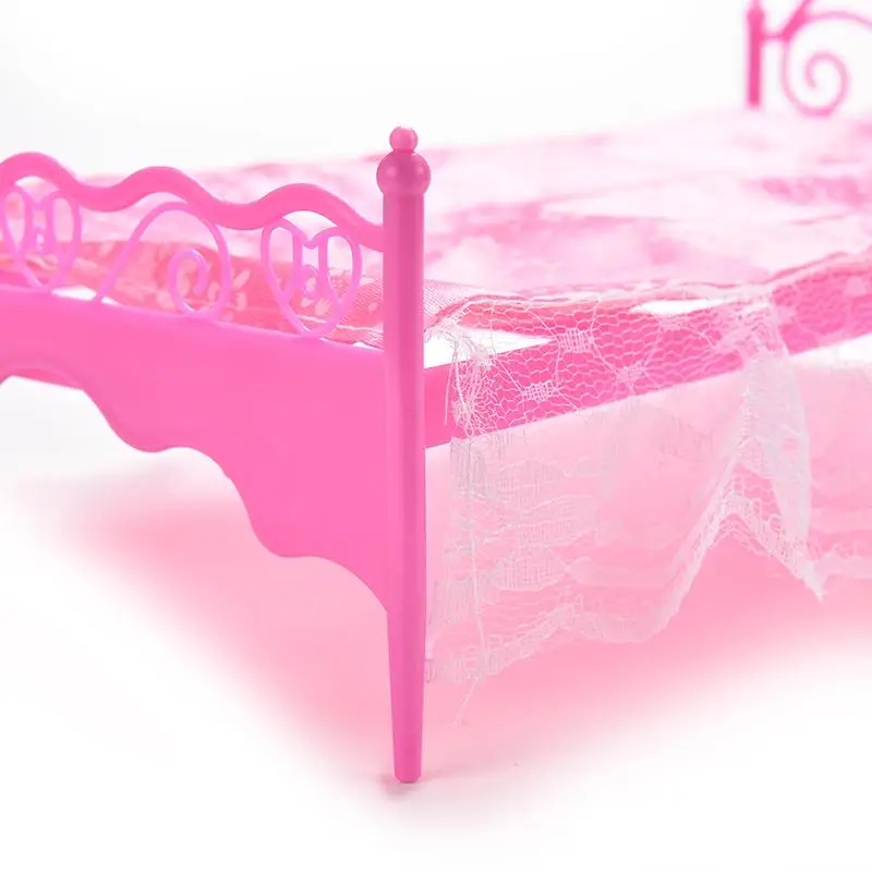 Пластиковая модная кукольная мебель и подушка для кукольного дома 1 шт. розовая