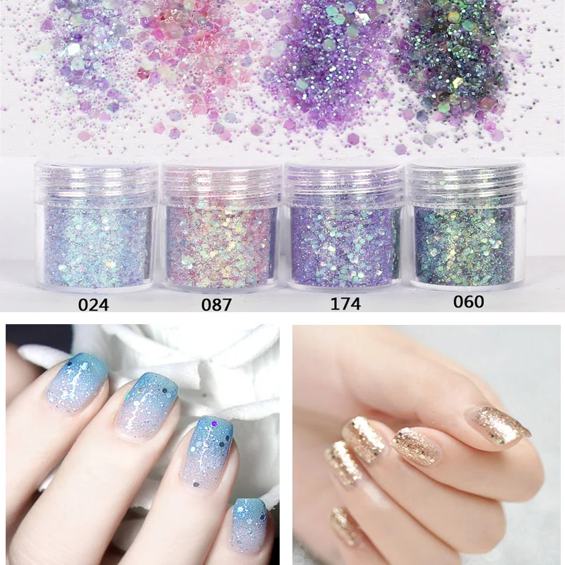 4 бокса/набор профессиональная женская косметическая пудра для ногтей с