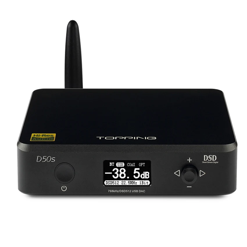 TOPPING D50S CSR8675 Bluetooth 5 0 ES9038Q2M декодер аудио USB DAC XMOS XU208 DSD512 32 бит/768 кГц OPA1612 USB/OPT/COAX