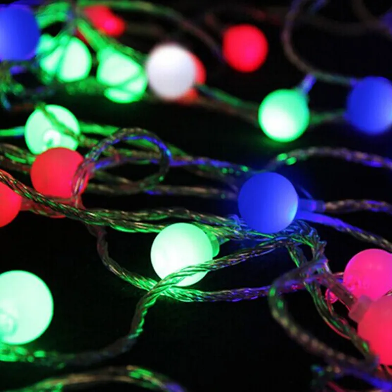 20 м 200 Led красочные шары сказочные декоративные световые гирлянды на батарейках